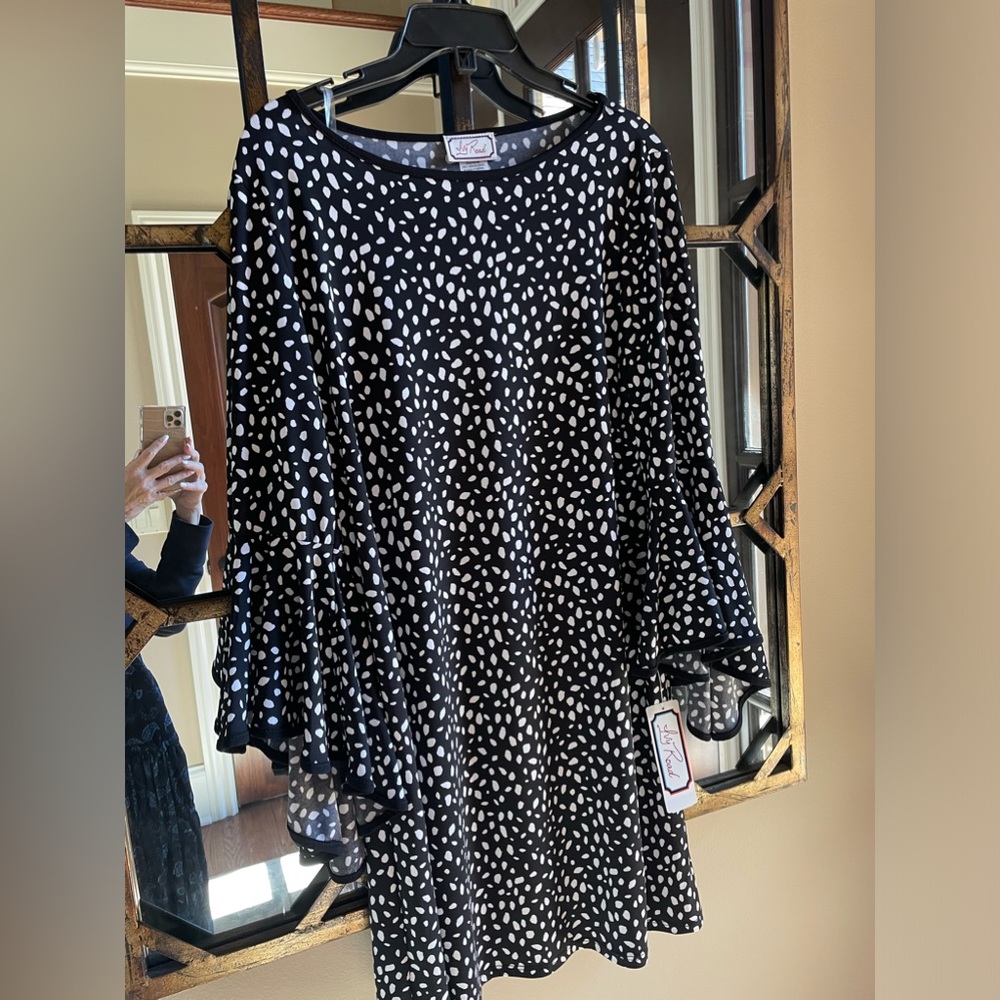 Cutest swing dress with balloon sleeves!NWT